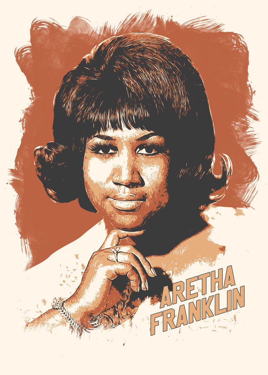 'agetha Franklin Artwork' Poster, Picture, Metal Print, Paint By Rizky 