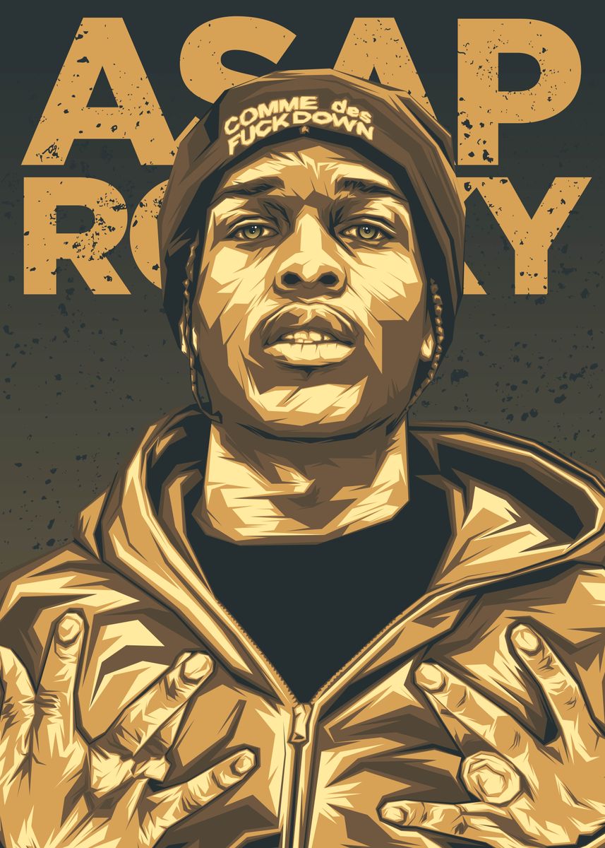 Desirous ASAP Rocky American Rapper Poster 12 x 12 inch Poster