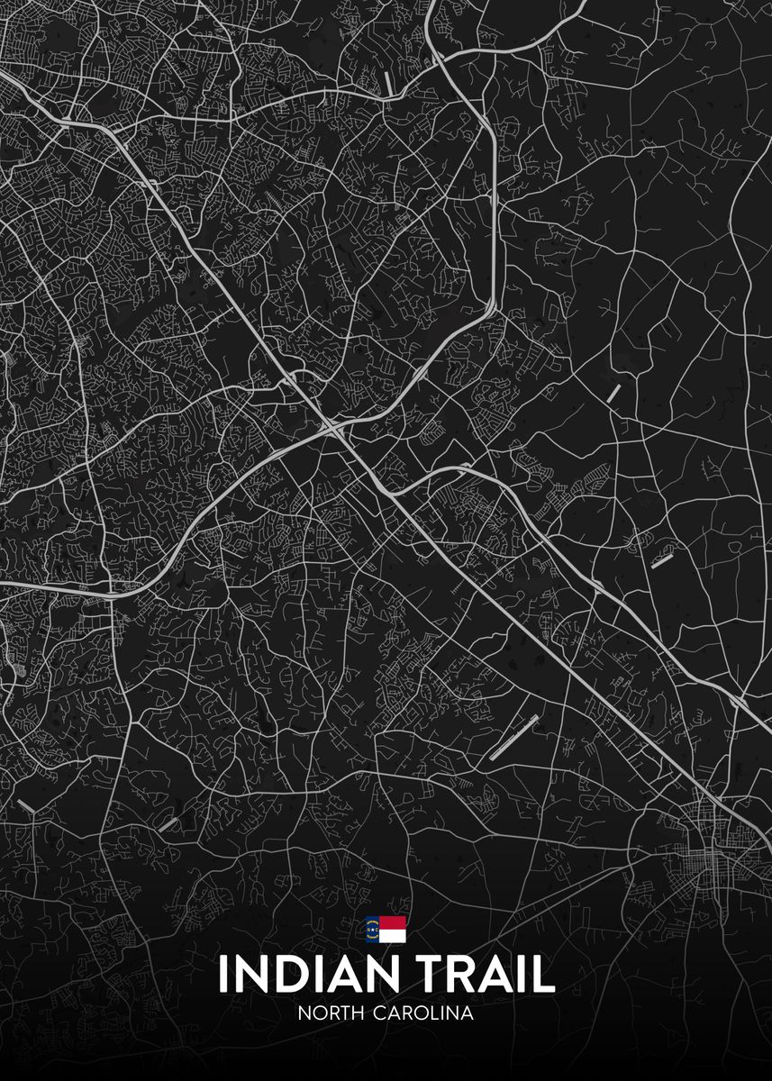 'Indian Trail NC' Poster by IMR Designs Displate