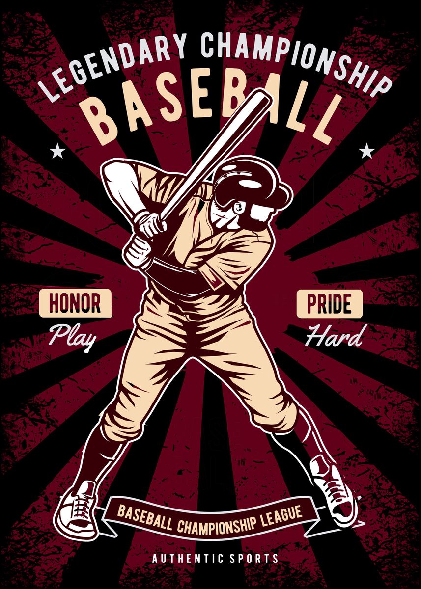 Baseball' Poster by М Dam