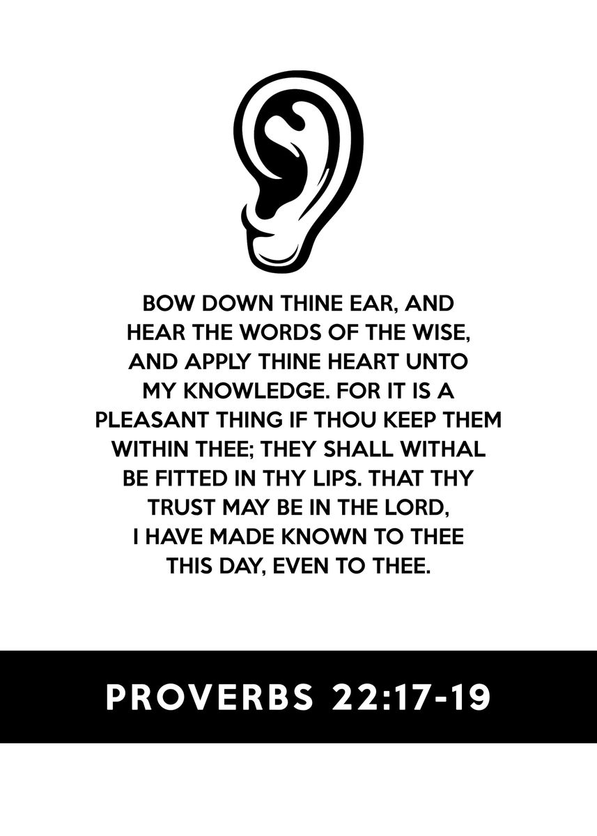 Proverbs 22 17 19 Poster Picture Metal Print Paint By ABConcepts proverbs-22-17-19-poster-picture-metal-print-paint-by-abconcepts