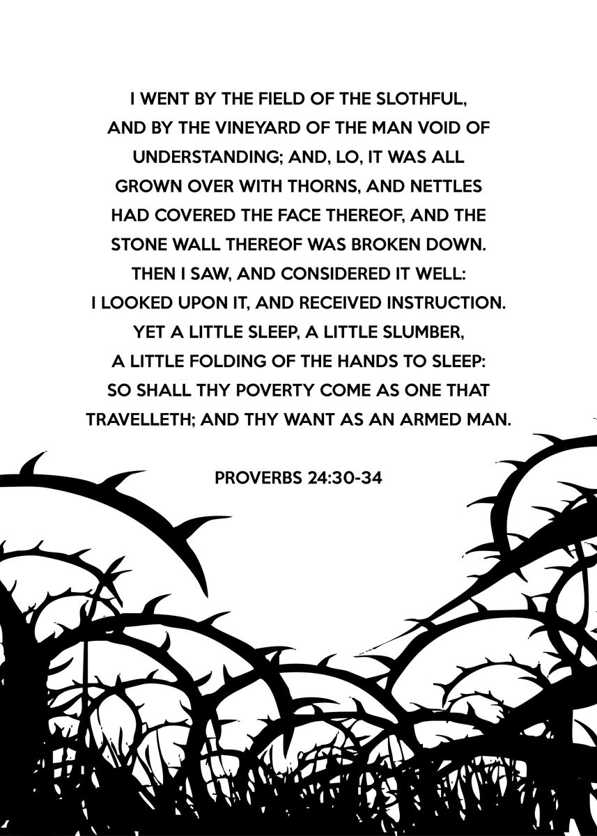  Proverbs 24 30 34 Poster By ABConcepts Displate