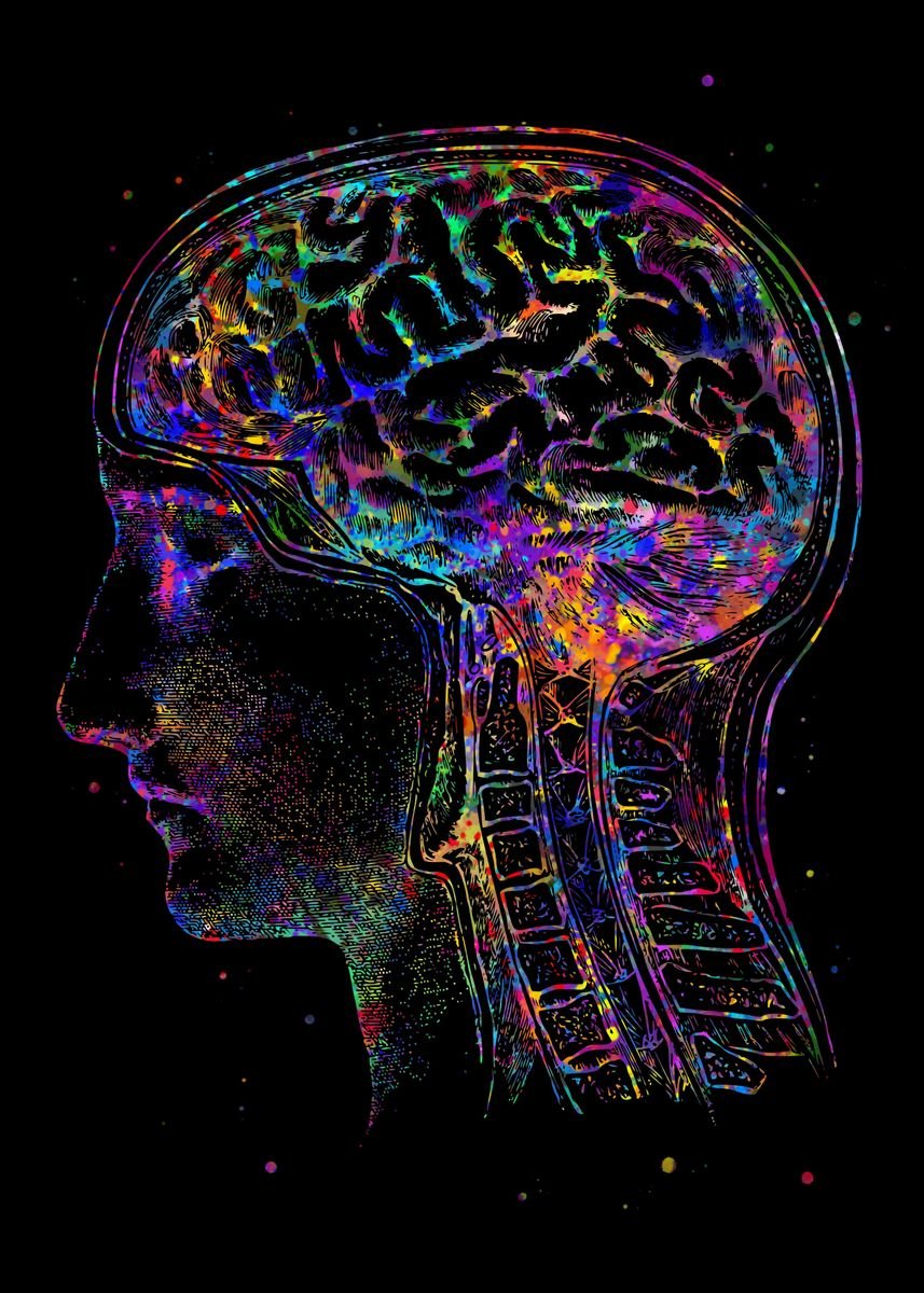 'Brain' Poster, picture, metal print, paint by Yahya Art | Displate