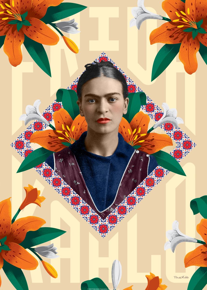 'Frida Kahlo' Poster, picture, metal print, paint by Frida Kahlo | Displate