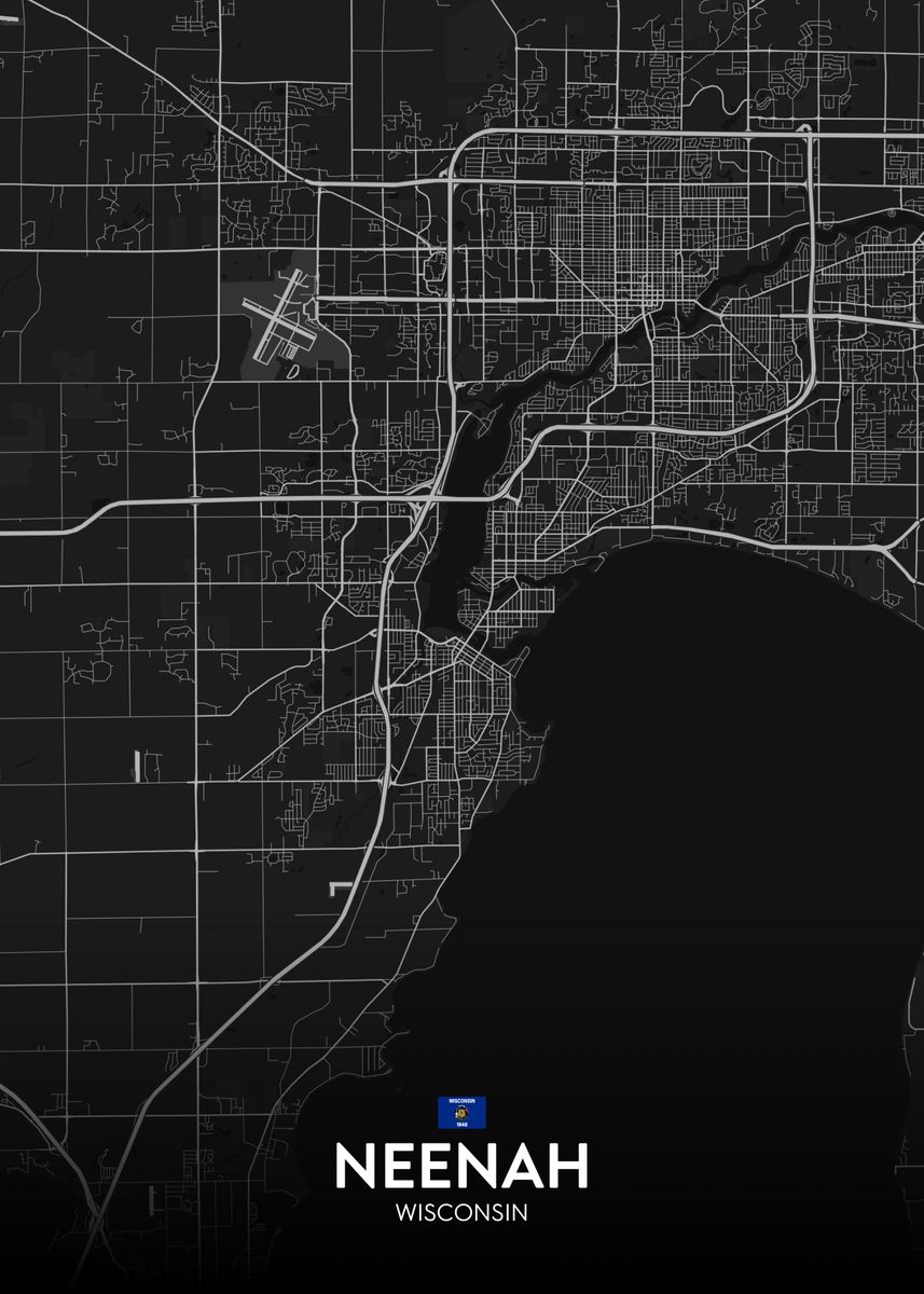 'Neenah WI' Poster, picture, metal print, paint by IMR Designs Displate