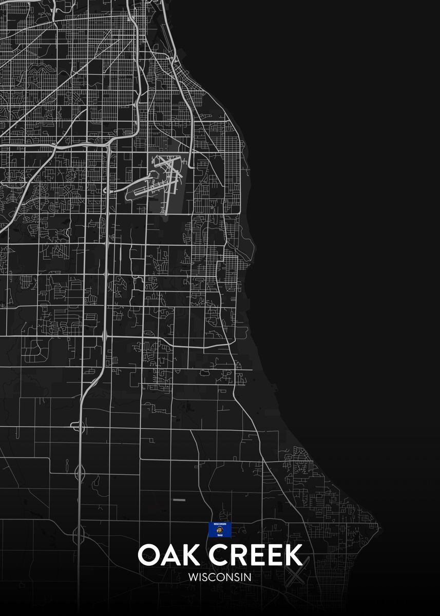 'Oak Creek WI' Poster by IMR Designs Displate