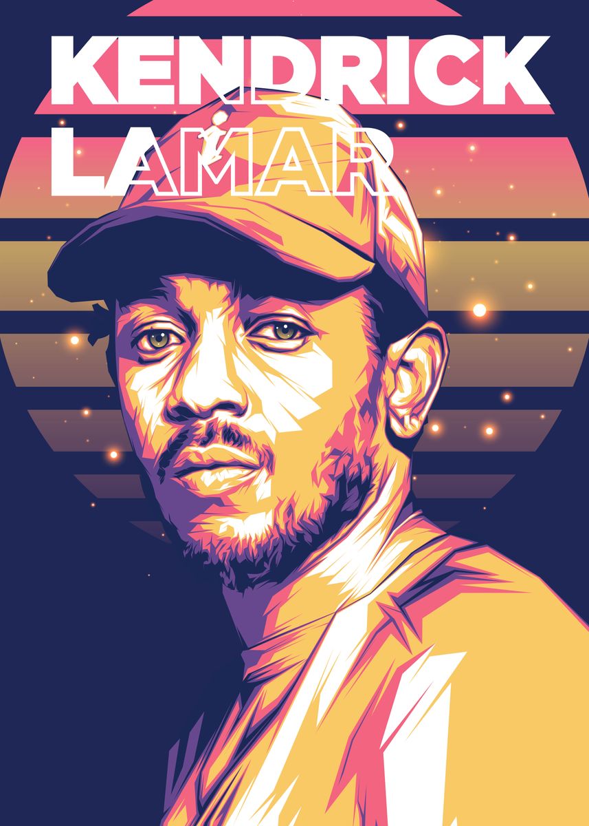 'Kendrick Lamar Rapper Rap' Poster, picture, metal print, paint by ...