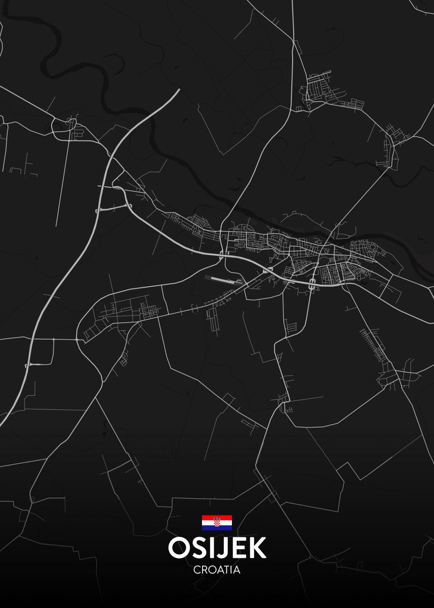 'Osijek HR' Poster by IMR Designs Displate