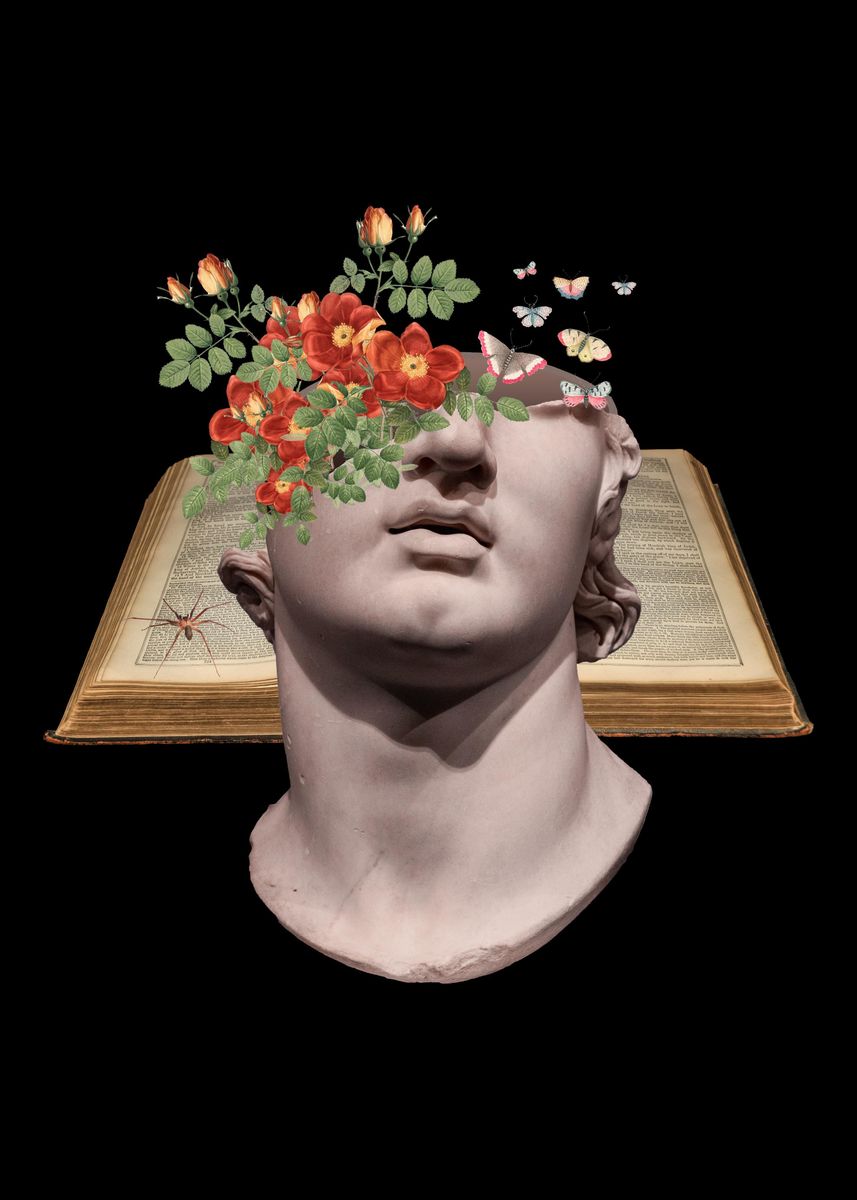 'Academia Statue Collage' Poster by Michael Displate