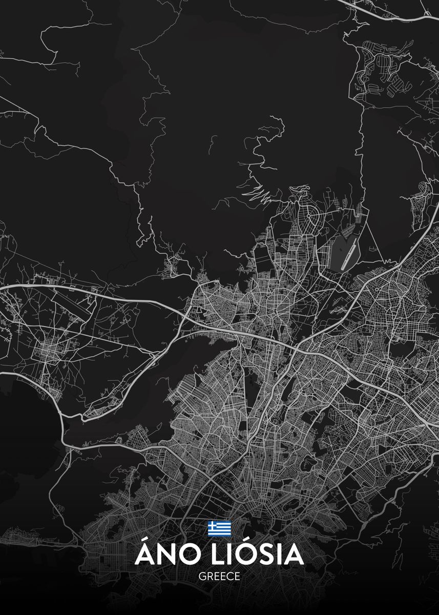 'Ano Liosia GR' Poster, picture, metal print, paint by IMR Designs