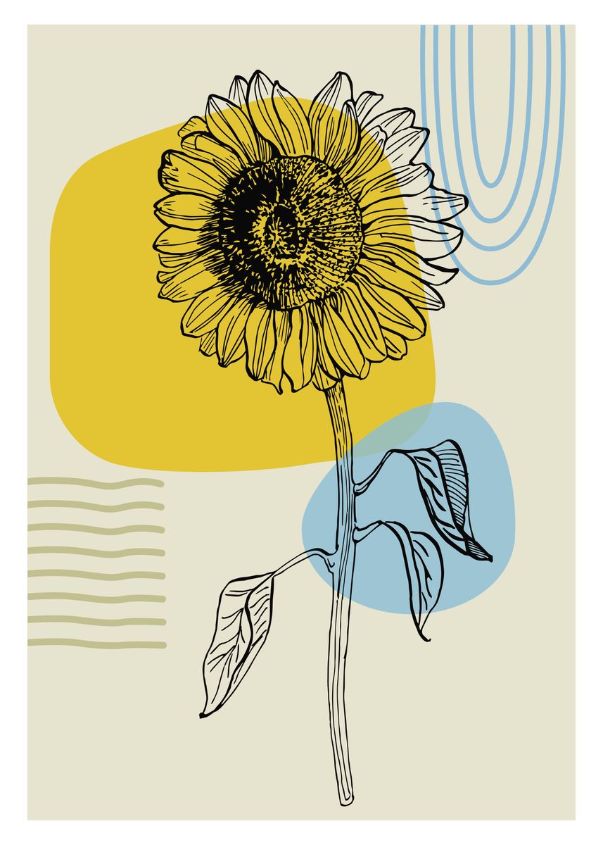 'Abstract Sunflower ' Poster by StonerPlates | Displate