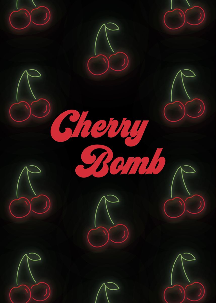 'Cherry Bomb' Poster by Haus and Hues | Displate