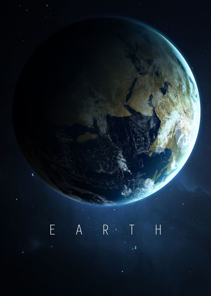 'Earth planet' Poster, picture, metal print, paint by Designersen ...