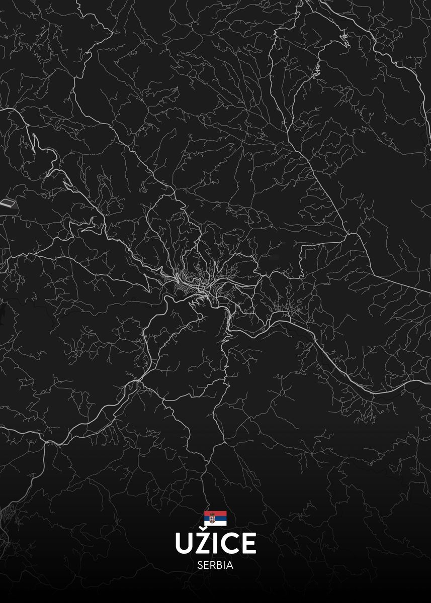 'Uzice RS' Poster, picture, metal print, paint by IMR Designs | Displate