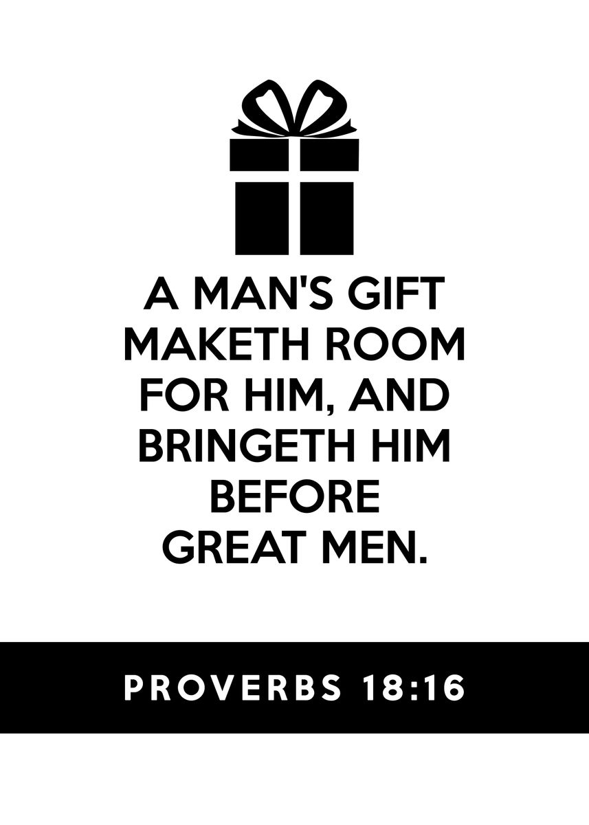 Proverbs 18 16' Poster By Abconcepts | Displate