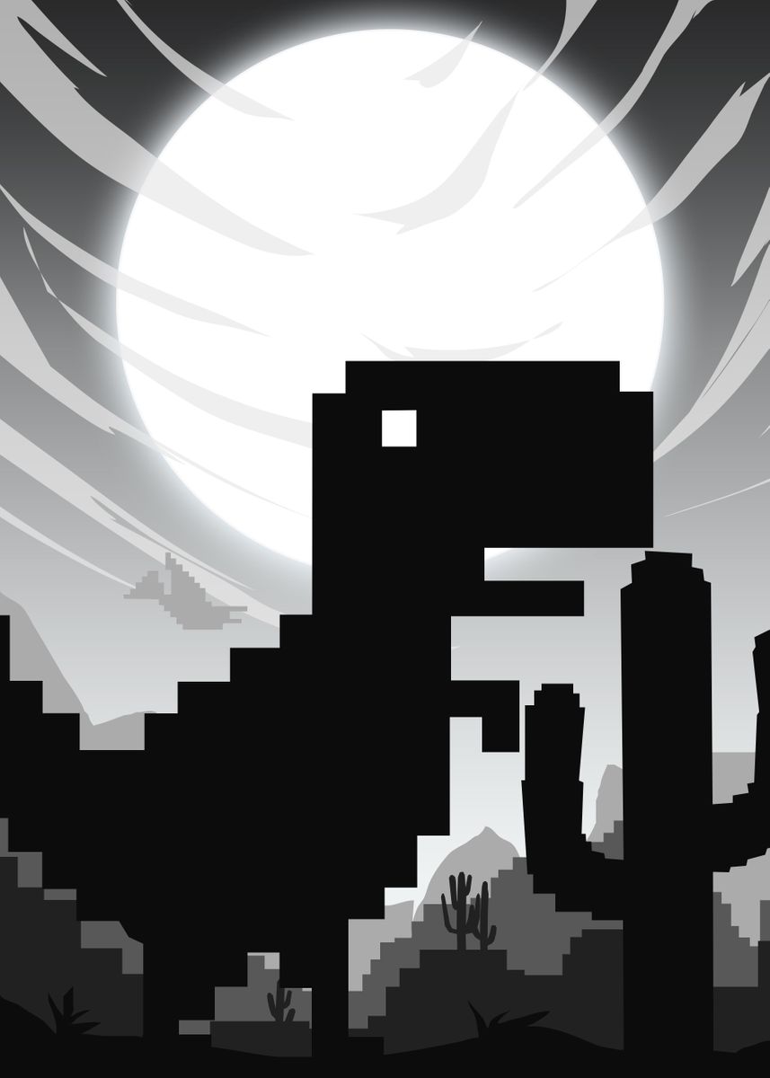 Chrome dino game part 2 pixel art