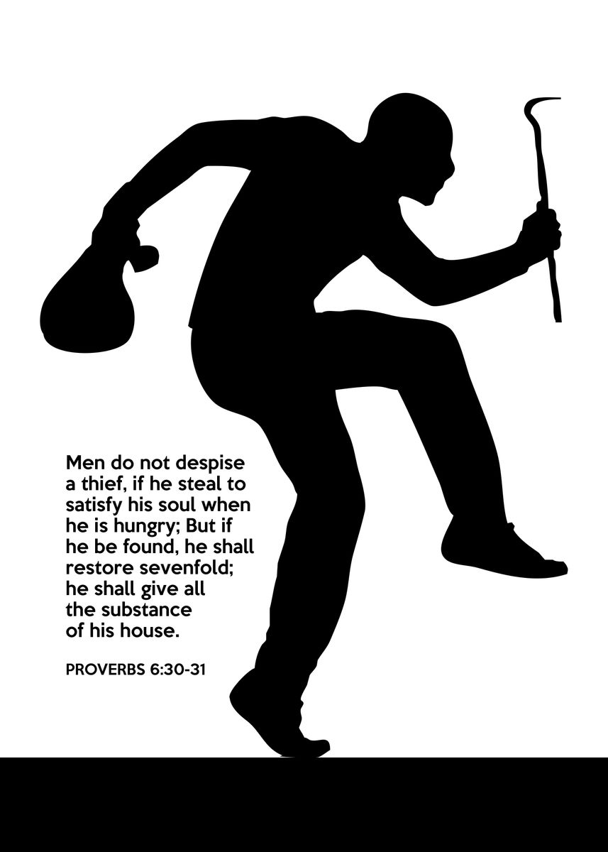  Proverbs 6 30 31 Poster Picture Metal Print Paint By ABConcepts 