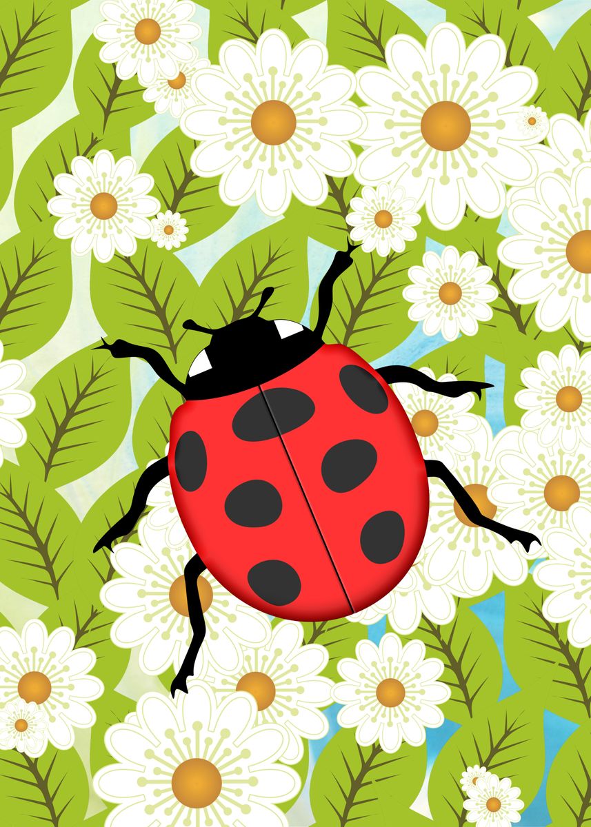 'Ladybug' Poster, picture, metal print, paint by Gaspar Avila | Displate