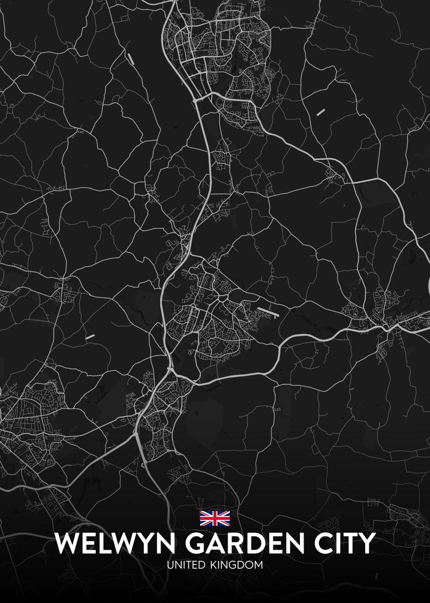 'Welwyn Garden City UK' Poster by IMR Designs Displate