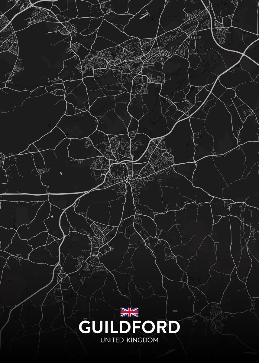 'Guildford UK' Poster by IMR Designs Displate