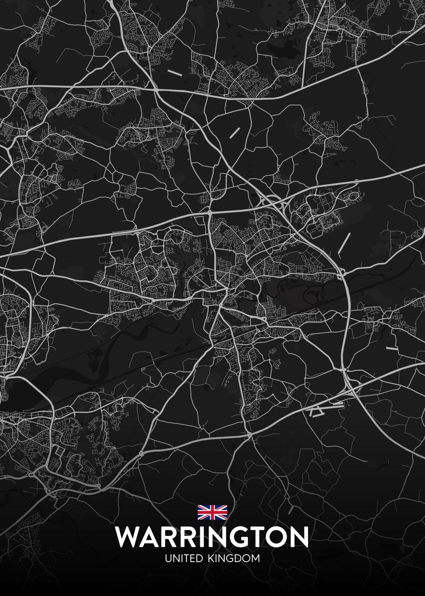 'Warrington UK' Poster by IMR Designs Displate