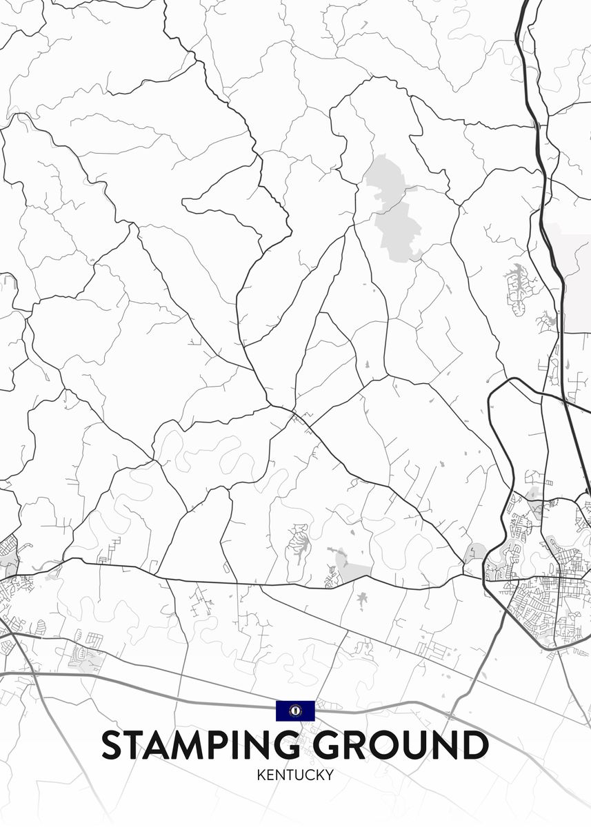 'Stamping Ground KY' Poster, picture, metal print, paint by IMR Designs