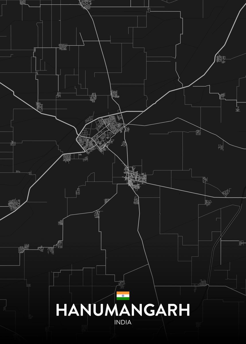 'Hanumangarh IN' Poster, picture, metal print, paint by IMR Designs