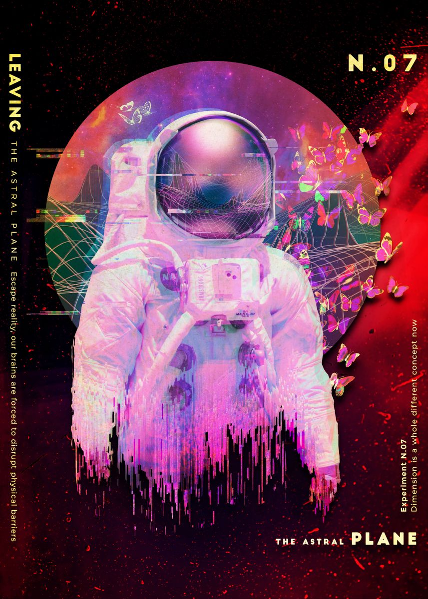 'Vaporwave Astronaut' Poster, picture, metal print, paint by BestPrints ...