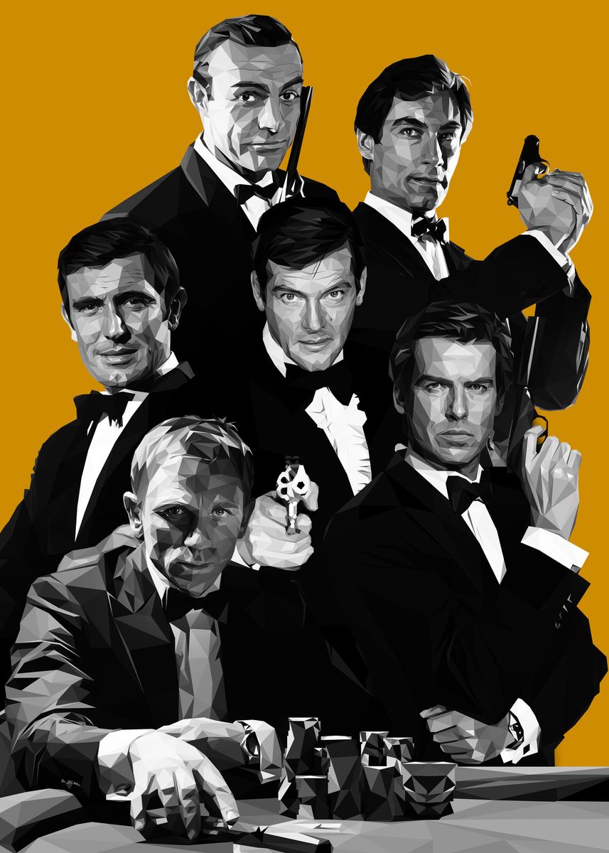 'james bond' Poster, picture, metal print, paint by Lowpoly Posters ...