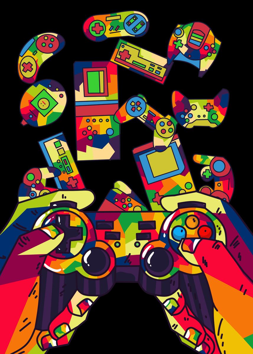 'playstation game popart' Poster by Mshel Tyan | Displate