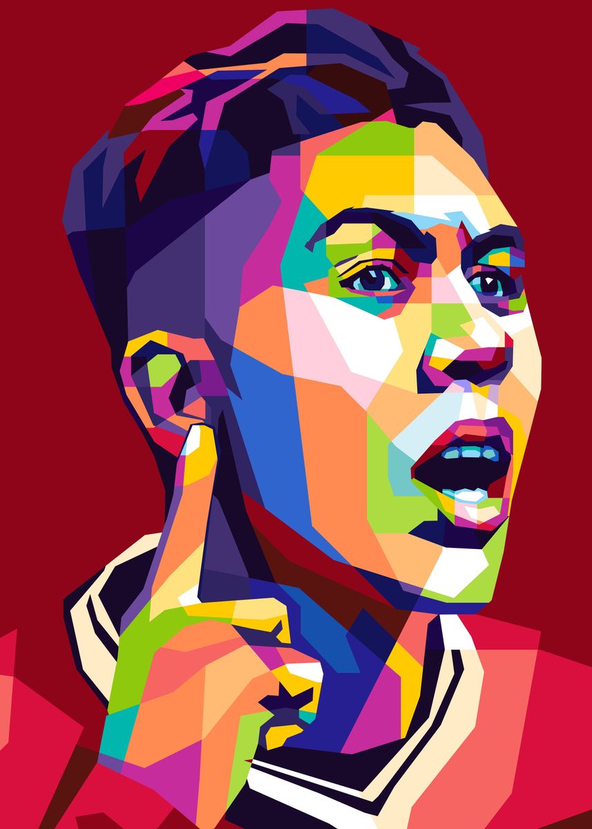 'Football Player Pop Art' Poster by Jos Wazowski Displate