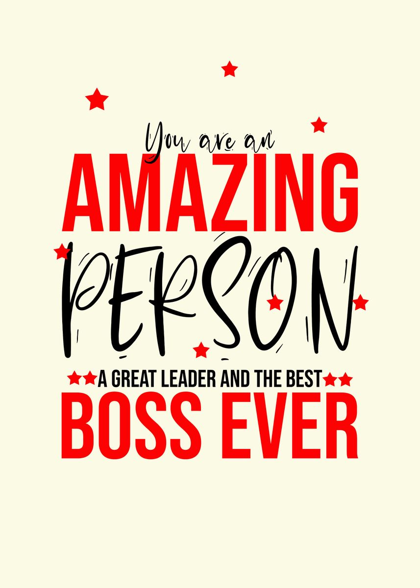 'Boss Appreciation Wall Art' Poster by Decoratier Qwerdenker | Displate