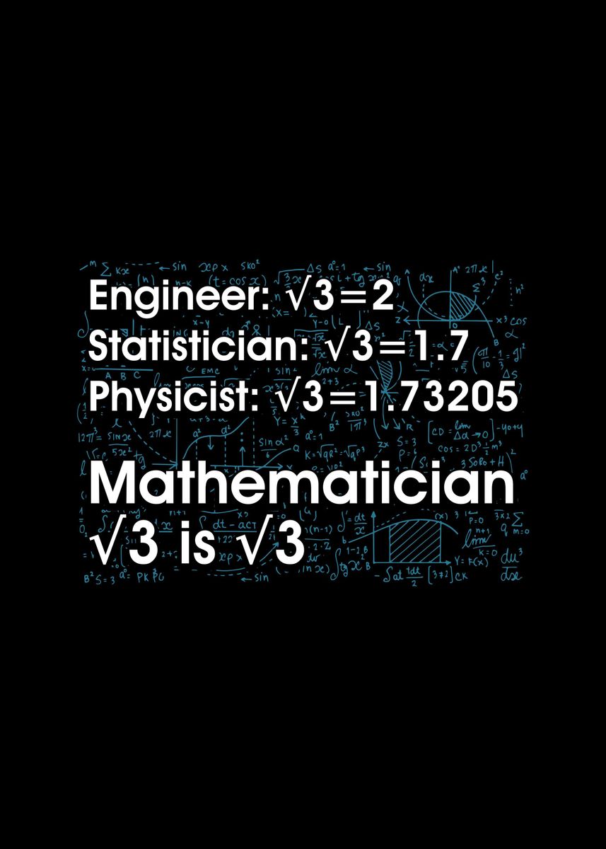 'Mathematician Sayings Gift' Poster, picture, metal print, paint by TW ...