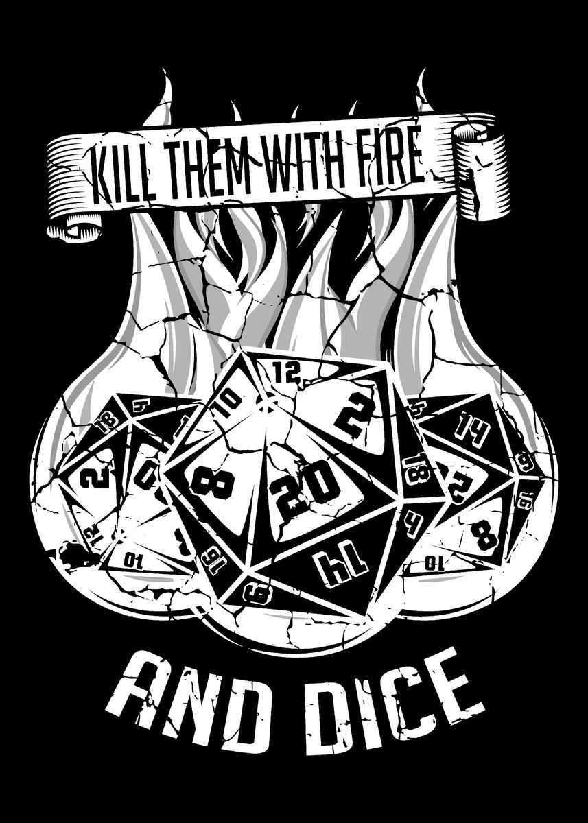 'Kill Them With Fire Gamer ' Poster, picture, metal print, paint by ...