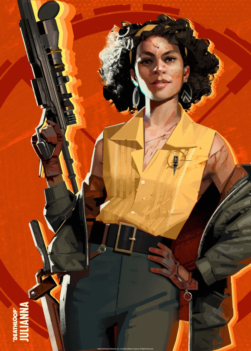 'Deathloop Julianna' Poster, picture, metal print, paint by Deathloop ...