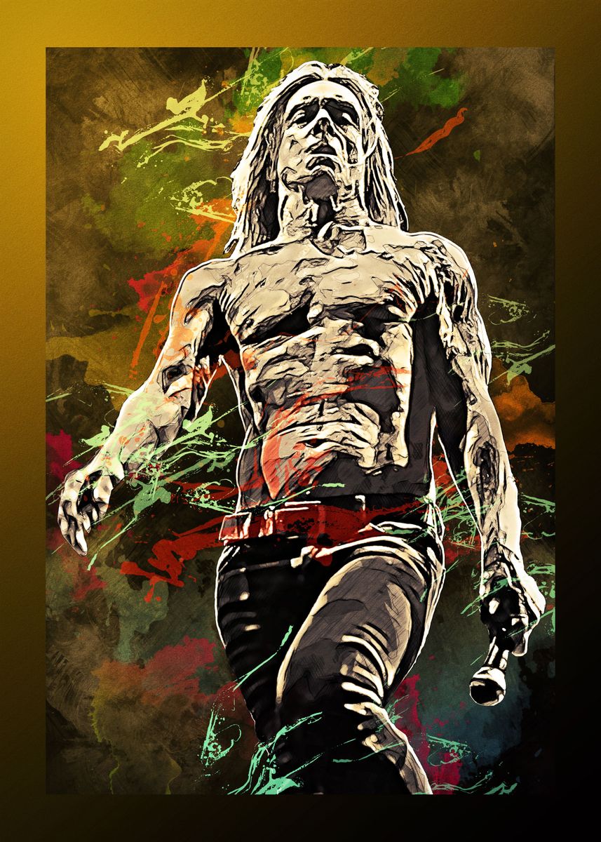 Iggy Pop Poster Picture Metal Print Paint By Alva Donna Displate