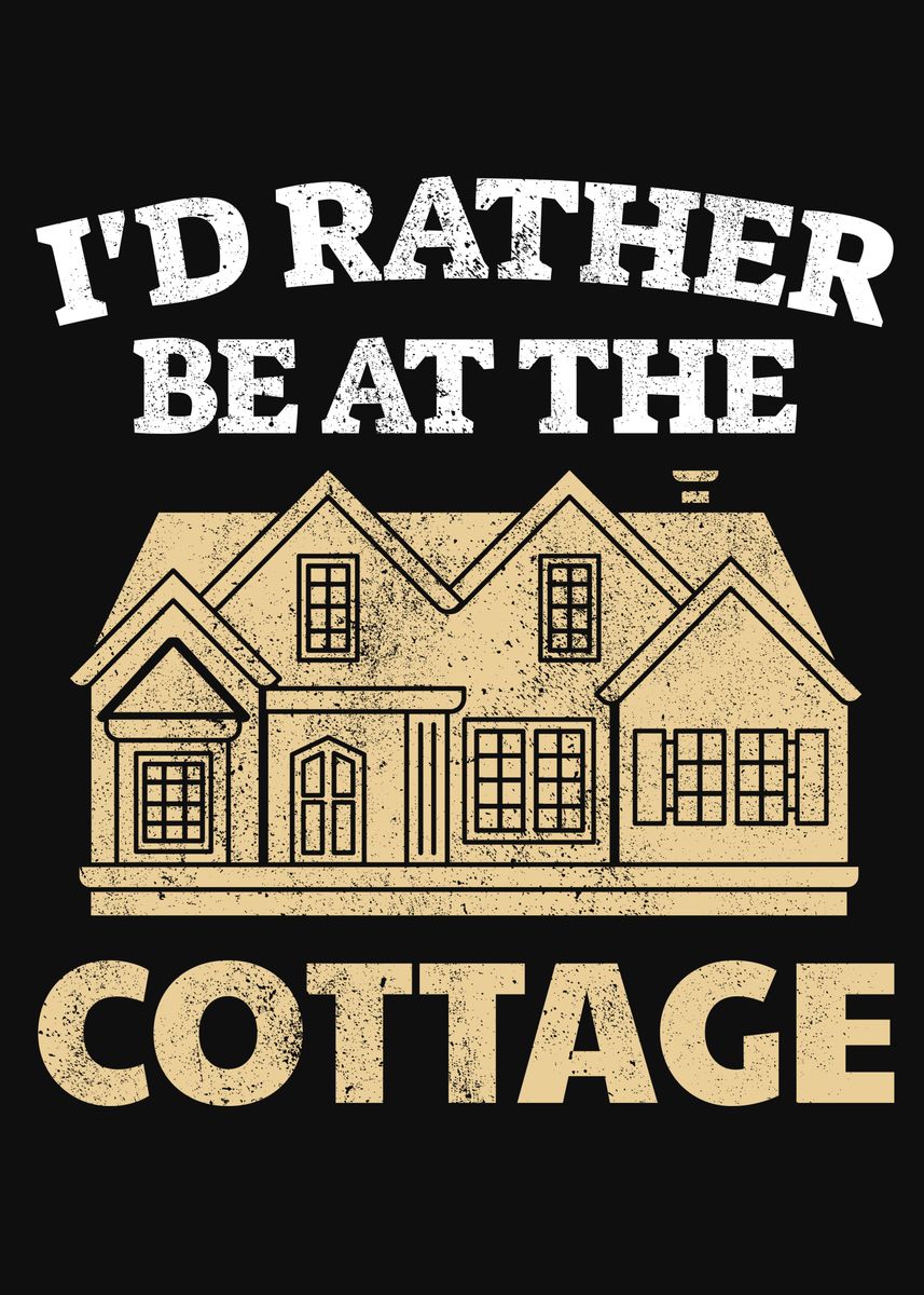 'Cottagecore Cottage' Poster, picture, metal print, paint by ...