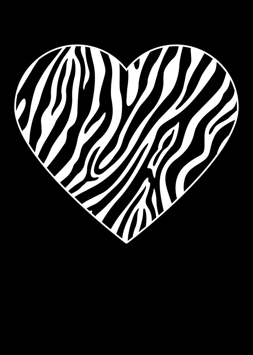 zebra heart backgrounds