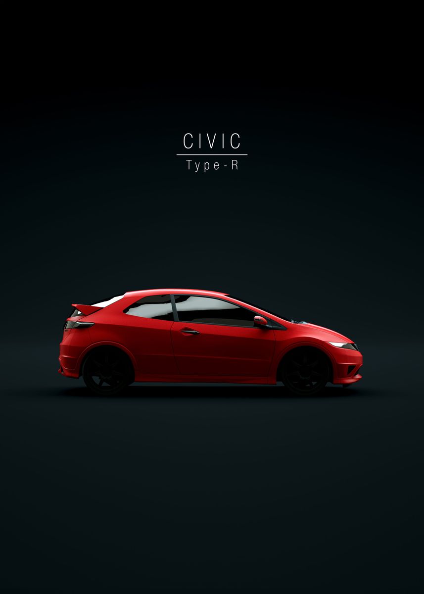 '2007 Civic Type R' Poster by 21 MXM  | Displate
