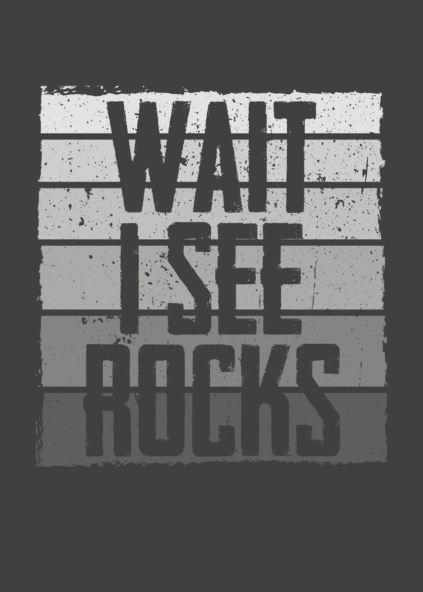 'Wait I see rocks' Poster, picture, metal print, paint by BeMi | Displate
