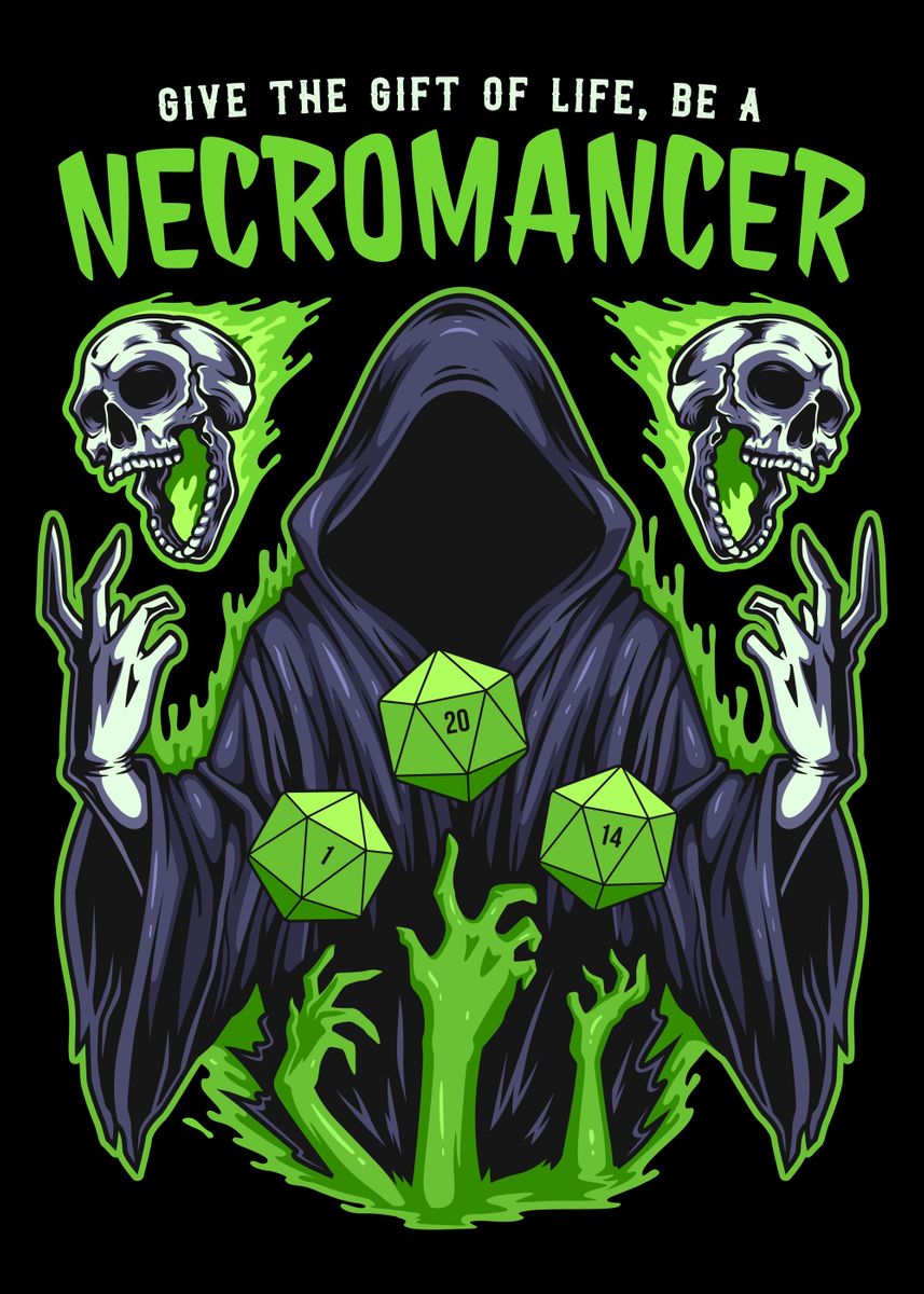 'Necromancer Gift of Life' Poster, picture, metal print, paint by B ...