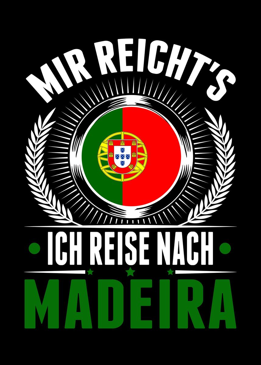 'Madeira Reise Spruch' Poster, picture, metal print, paint by