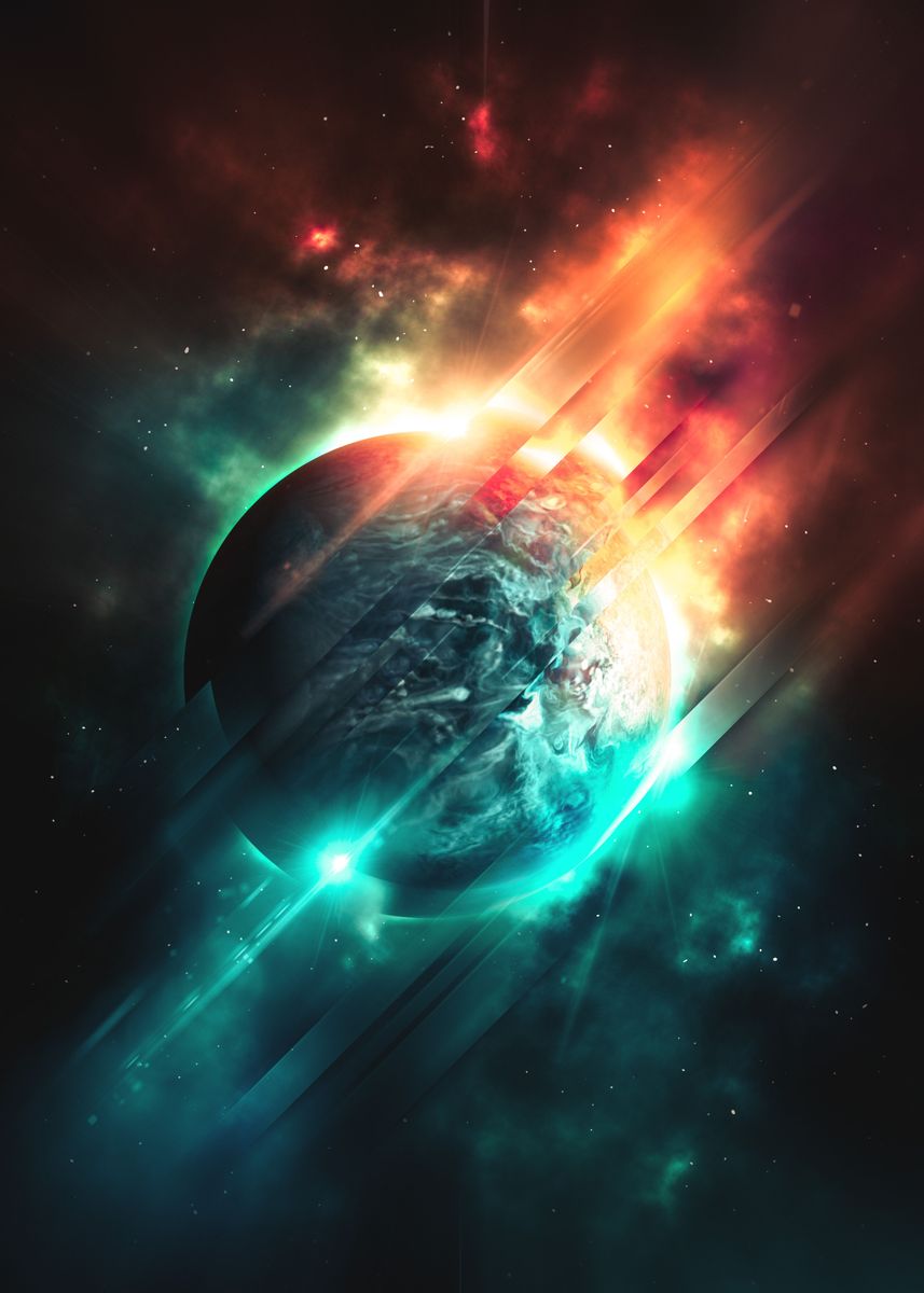 'Planet Zero' Poster, picture, metal print, paint by Juergen Hopfner ...