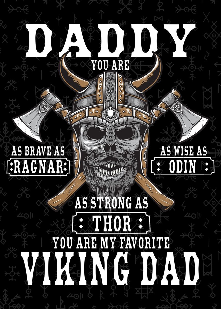 'Best Norse Viking Dad' Poster by StefanART | Displate