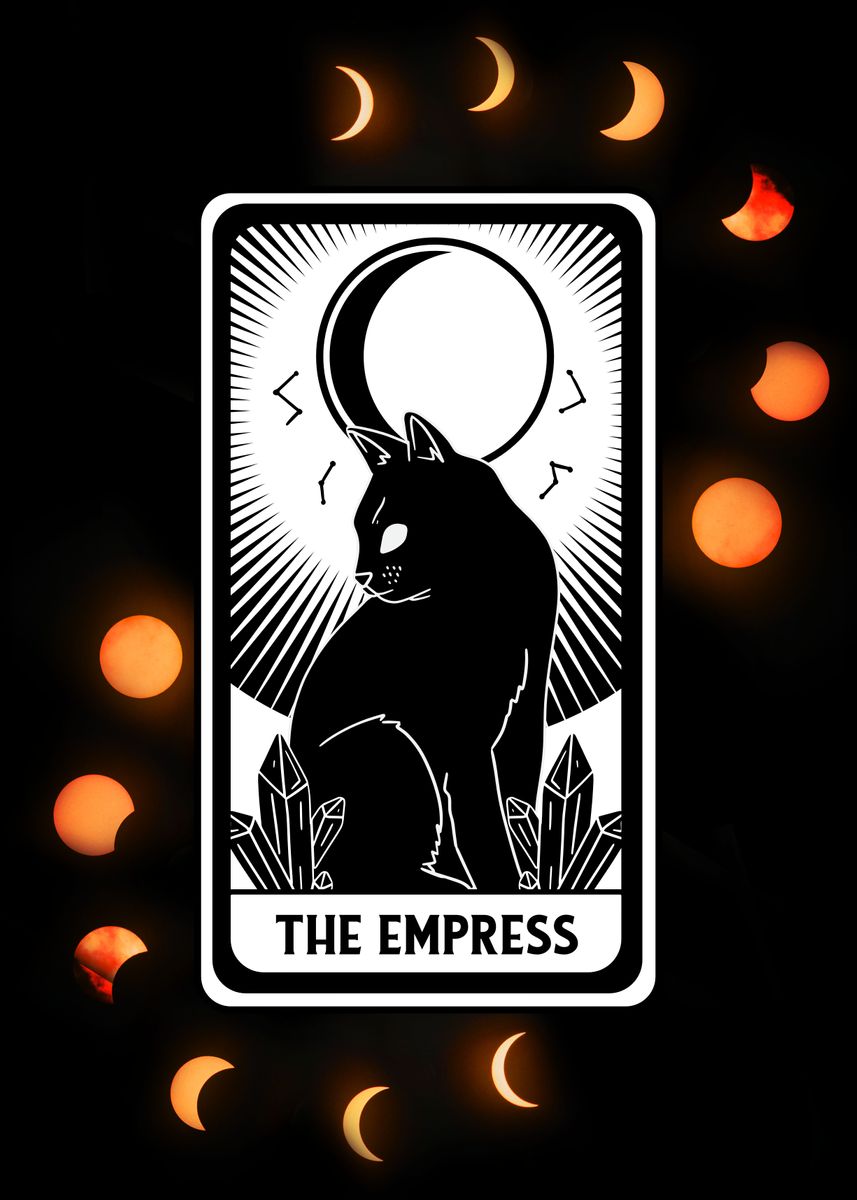 Карта императрица на заставку телефона. Карта Таро Императрица на обои. Cat Tarot Card Empress. Карта Императрица на заставку с котенком.