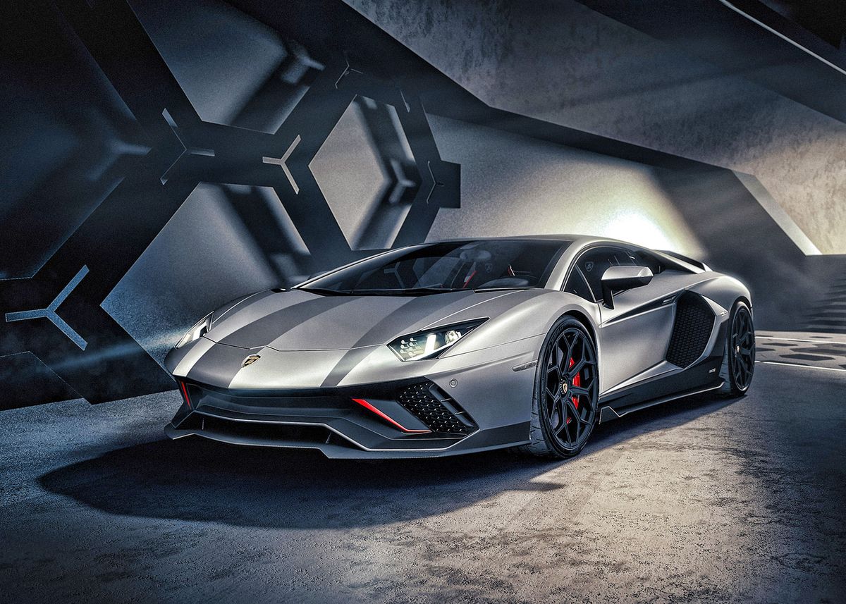 'Lamborghini Aventador Car' Poster by WorldTravel Displate Art | Displate