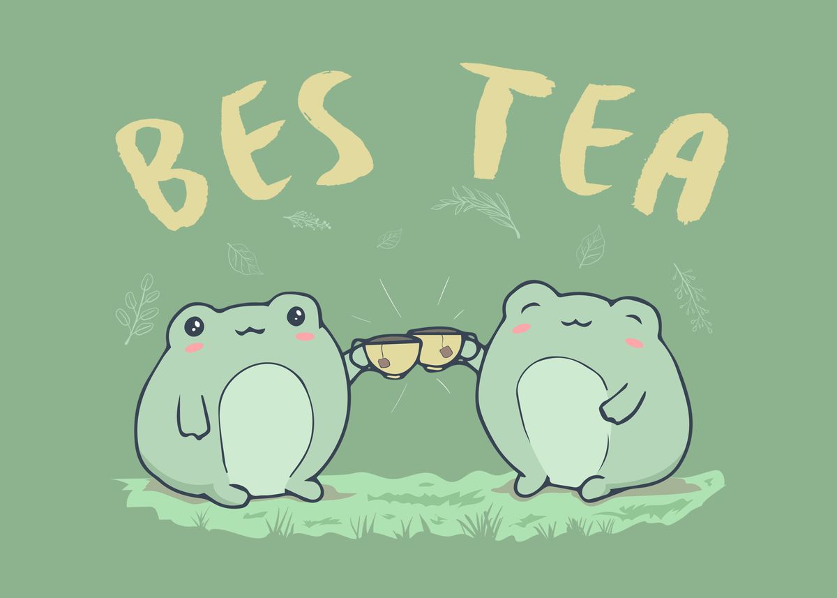 'Cottagecore Toad Frog Tea' Poster by AestheticAlex Displate