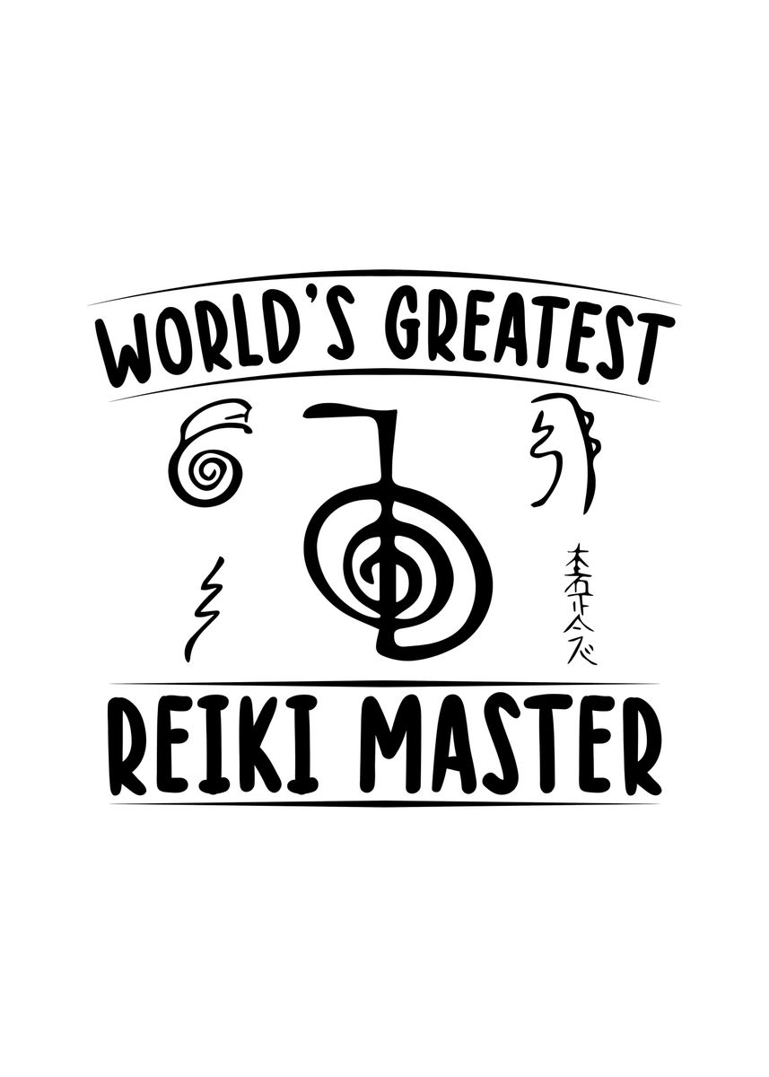 'Reiki Master Sayings Gifts' Poster, picture, metal print, paint by TW