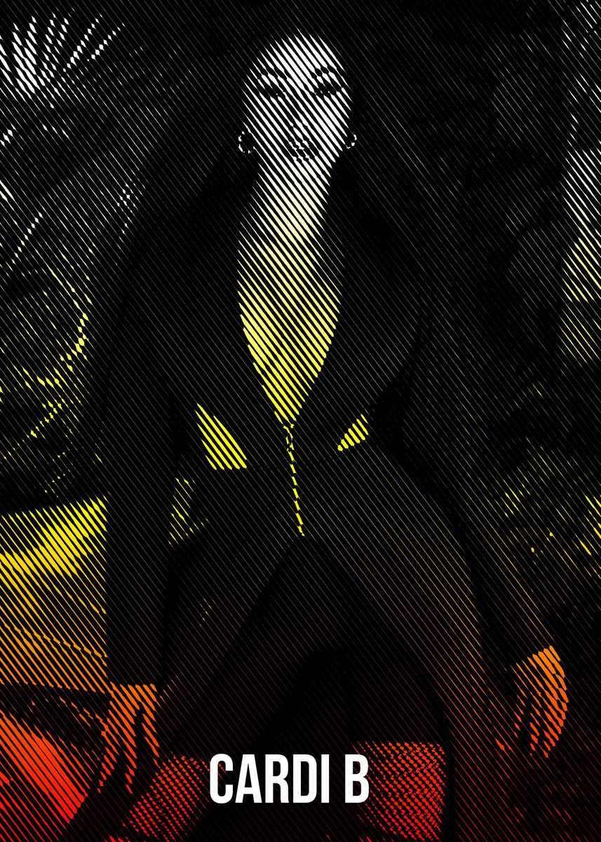 'cardi b' Poster, picture, metal print, paint by Top Collection Metalic ...