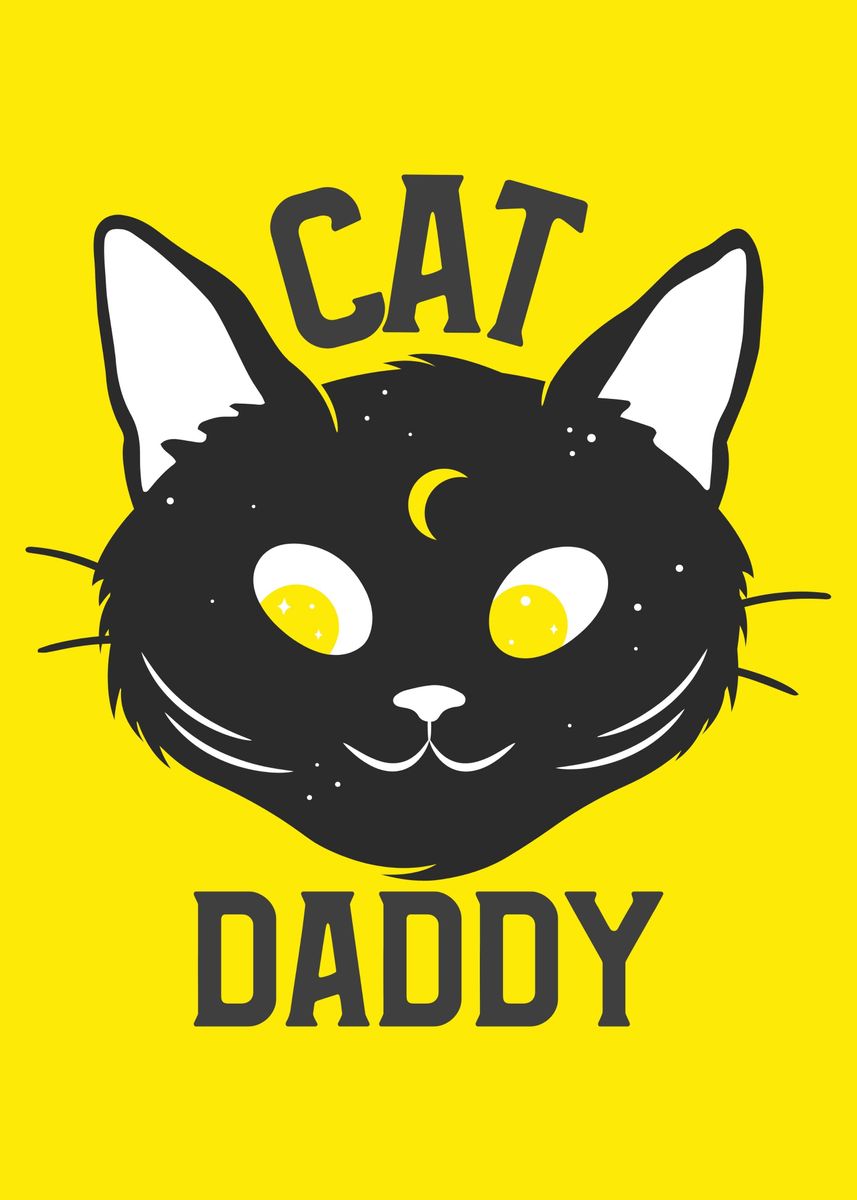 'Cat daddy cateween' Poster, picture, metal print, paint by Love karma ...